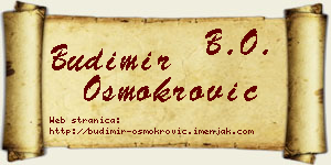 Budimir Osmokrović vizit kartica
